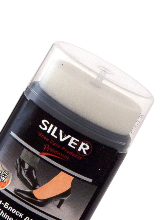 Крем-блеск для обуви Silver Premium (черный), 50 мл