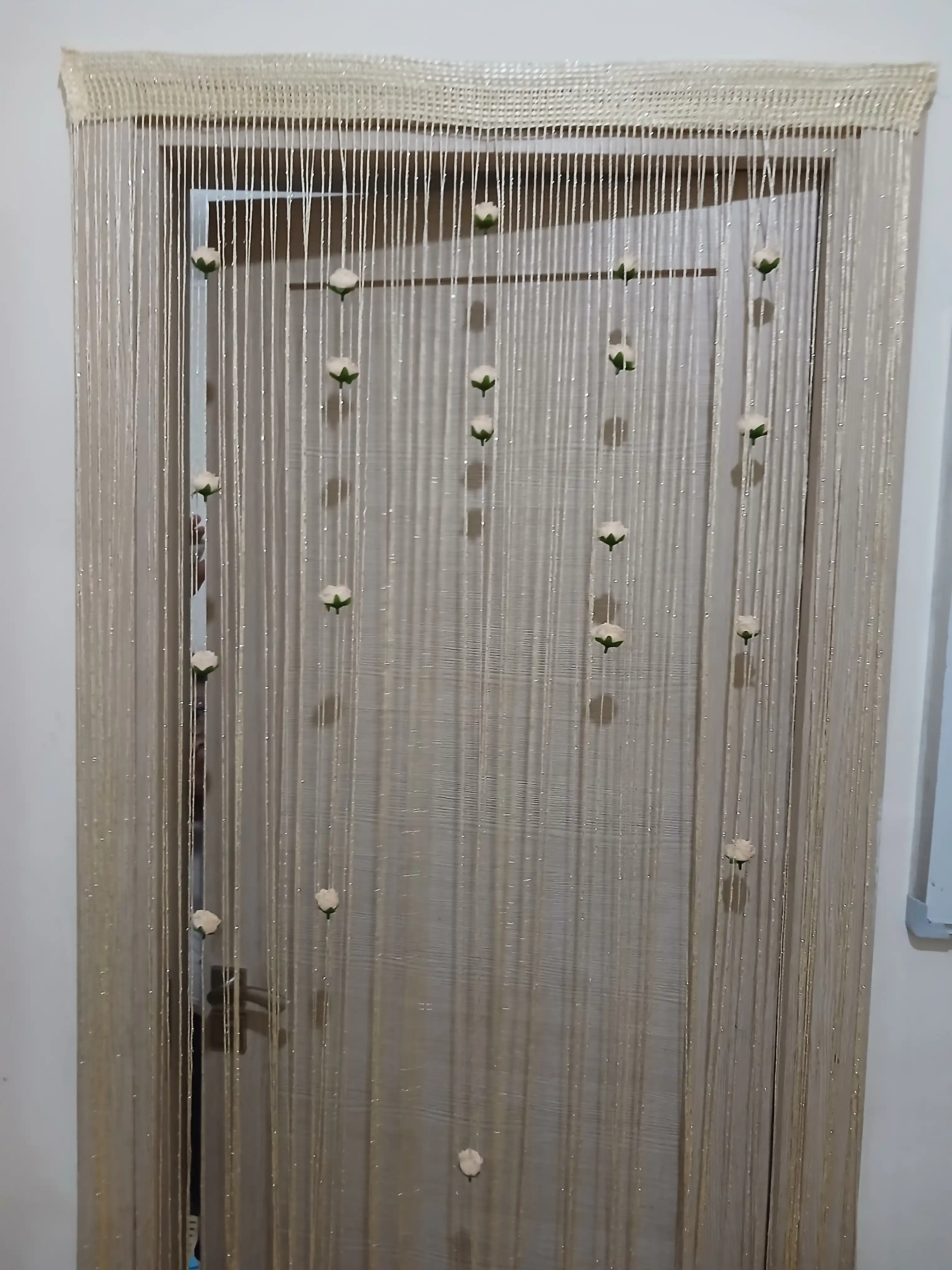 Gulli ipli, gipyur tul dekor parda, eshik va deraza uchun dekorativ ipli parda 100×200 sm