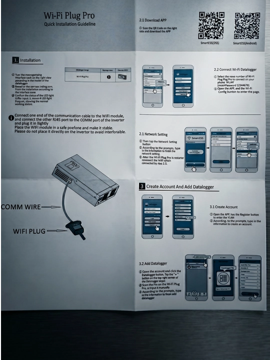 Wi-Fi модуль для инверторов Restar OnGrid Hybrid, с кабелем - 