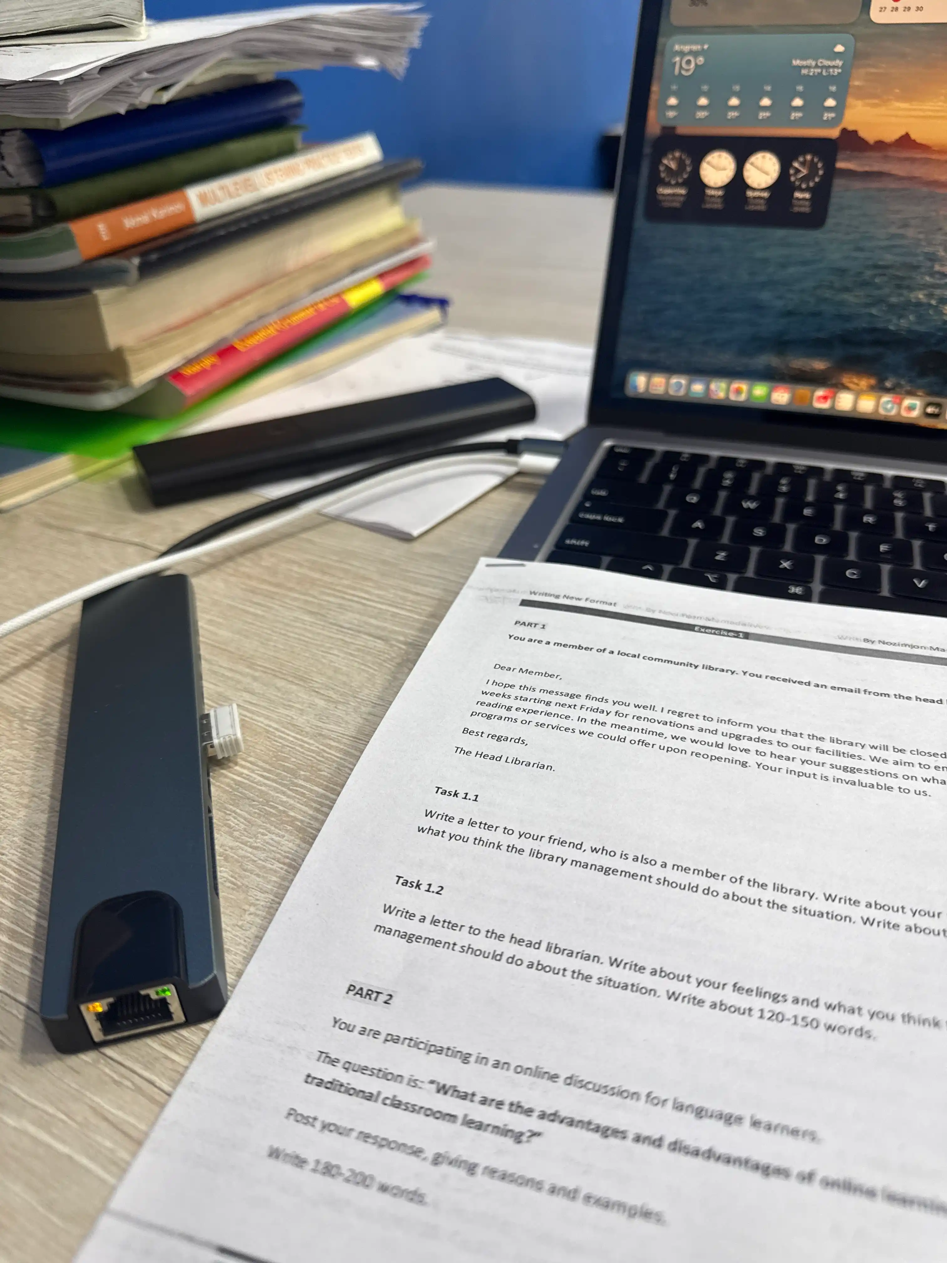 Type-C hab 8 tasi 1 da, Macbook uchun adapter, HDMI, USB, Type-C, MicroSD