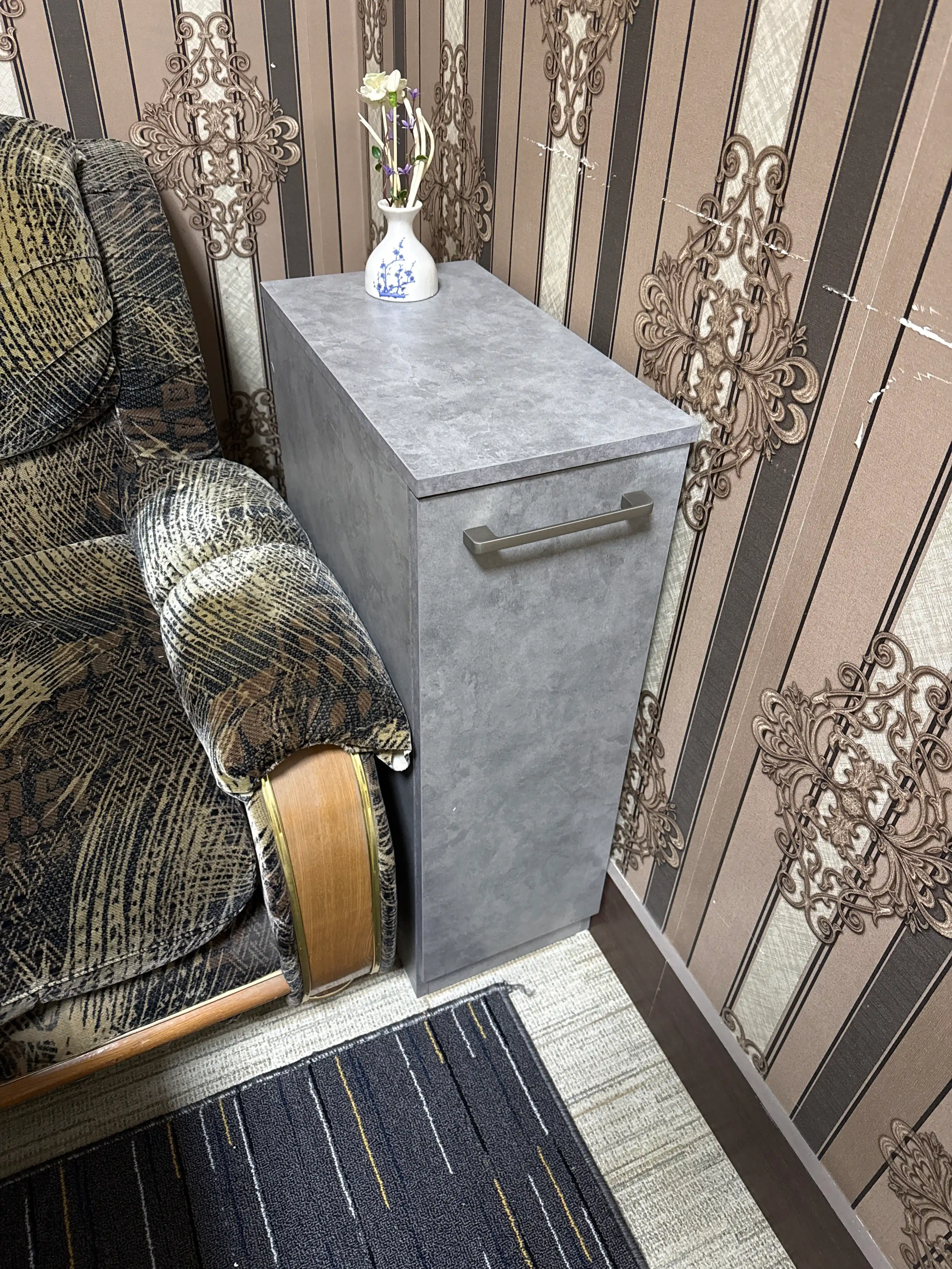Тумба для ванной комнаты, ACACIA, компактная, с 2 отделениями, 75x45x25 см