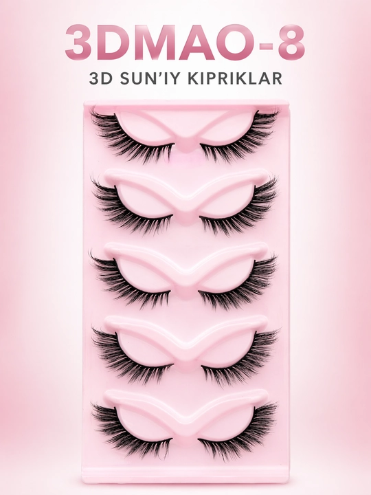 Soxta kirpiklar 3D, 5 juft