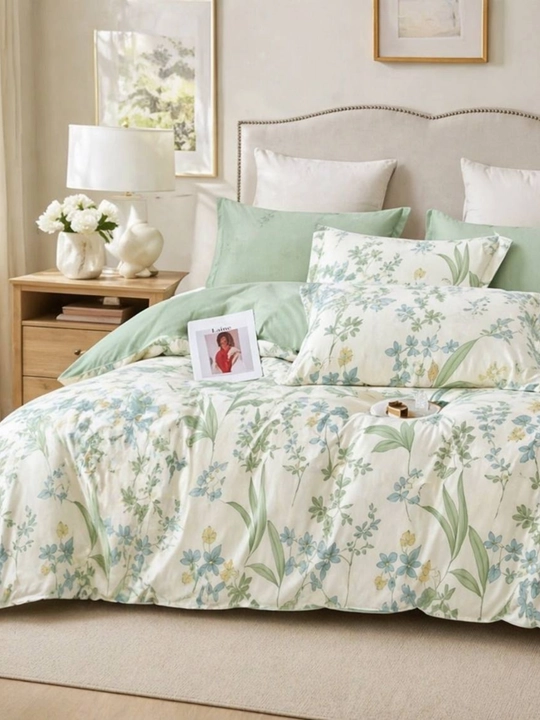 2kishilik choyshab to‘plami(100%paxta satin)yuqori postel komplekti, satin choyshab - 
