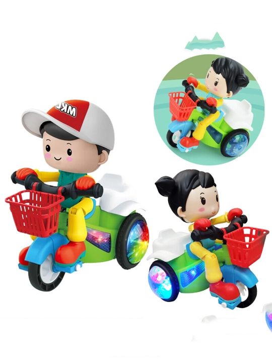 MKL Stunt Cool Tricycle o'yinchog'i musiqali va chiroqli velosiped