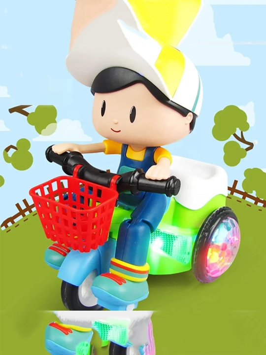 MKL Stunt Cool Tricycle o'yinchog'i musiqali va chiroqli velosiped