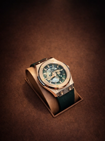 Мужские часы Hublot, премиум классический дизайн, силиконовый ремешок — BOSSWAT-45W045-ГОРЧИЧ