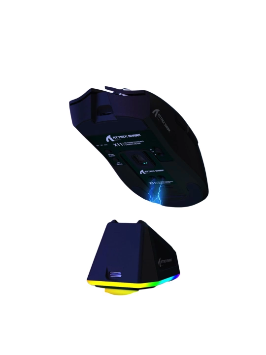 ATTACK SHARK X11 беспроводная игровая мышь / simsiz gaming sichqoncha (Tri-Mode, RGB, 62g)