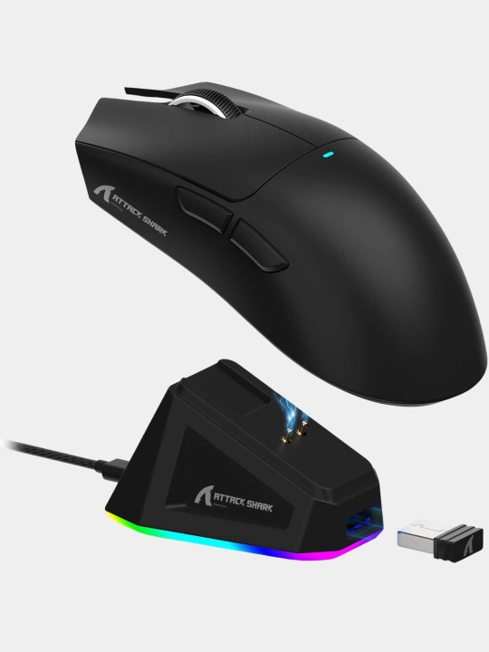 ATTACK SHARK X11 беспроводная игровая мышь / simsiz gaming sichqoncha (Tri-Mode, RGB, 62g)