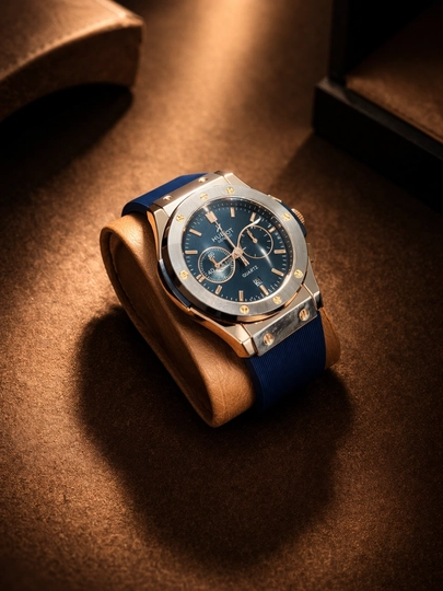 Мужские часы Hublot, премиум классический дизайн, силиконовый ремешок — BOSSWAT-45W045-СИНМЕЛ
