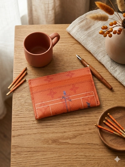 Louis Vuitton Картхолдер-кошелек для карт, удостоверения личности, визиток, без коробки — КАВЕРЛИ-LV-ОРАНЖ