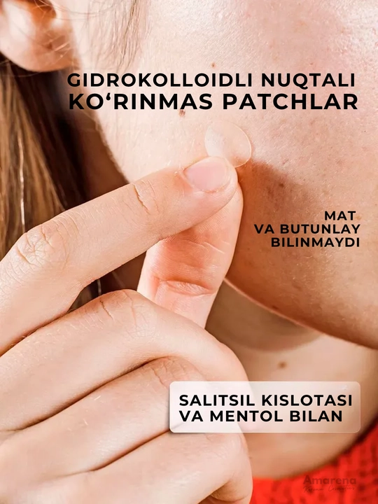 Патчи от прыщей, угрей и акне, гидроколлоидные пластырь наклейки, невидимые, 3 размера