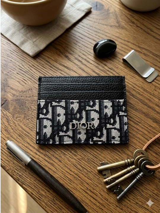 Кошелек Dior: для карт, удостоверения личности и визиток, без коробки