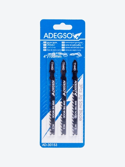 ADEGSO полотна для лобзика по дереву, набор 3 шт. (100 мм)