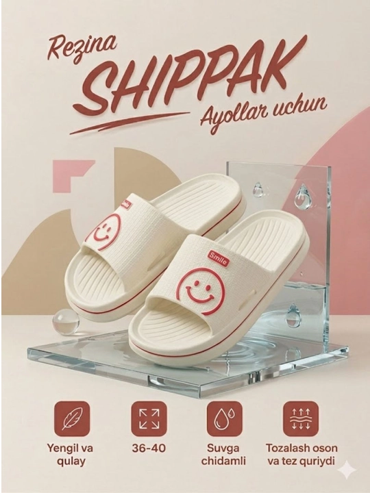 Ayollar uchun kundalik EVA SMILE shippaklari, ayollar va qizlar yozgi tapochkasi - 