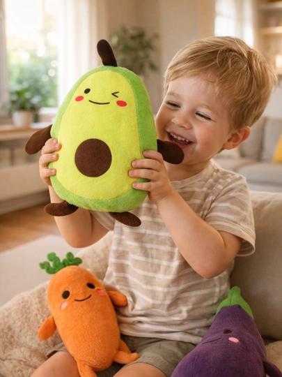 Набор мягких игрушек для детей, плюшевые игрушки (18–20 см) — KIDSMK-5500-ГОЛУБ