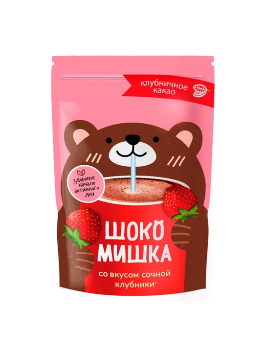 Напиток на основе какао-порошка "Шокомишка", со вкусом банана и клубники, 250г