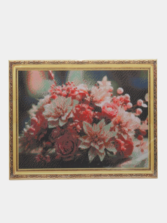 "Gullar" mavzusidagi olmosli mozaika, 40 * 50 sm, GA87803