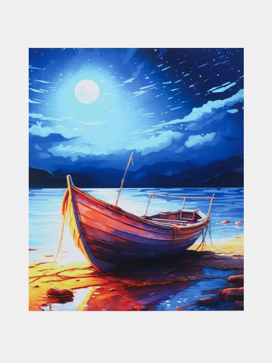 "Qayiq" rasmi raqamlari bilan bo'yash , 40 x 50 sm, YCGJ38180