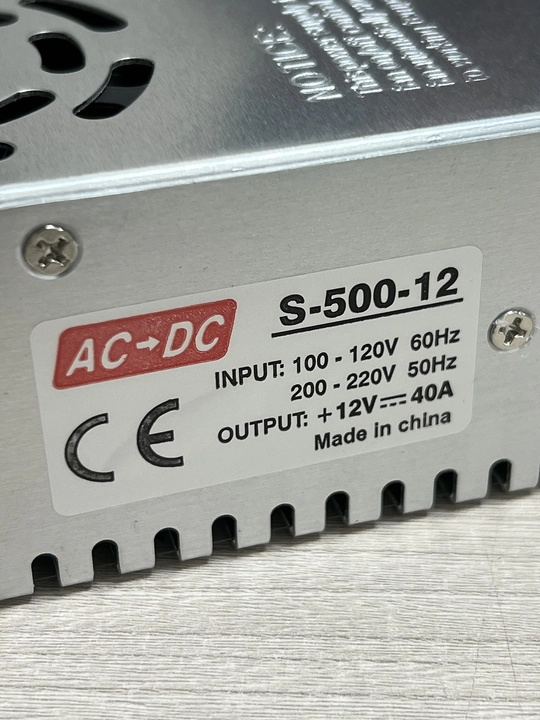 Блок питания 12V 40A в металлическом корпусе (Power Supply)