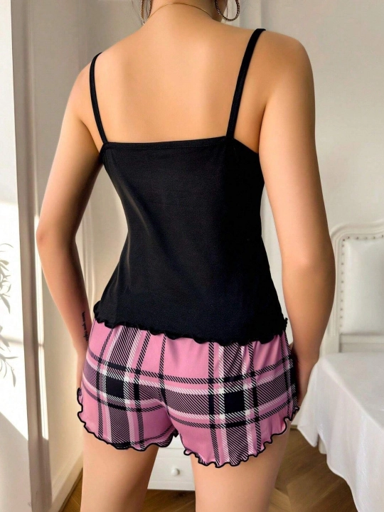 Ayollar uchun yozgi pijama: printli to‘plam (top va shorti), poliester