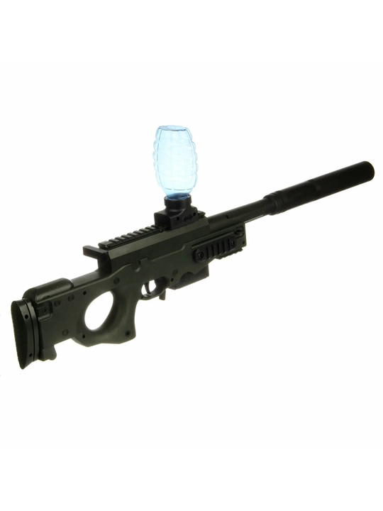 Bolalar uchun o‘yinchoq snayper AWM – gel o‘qlar (hydrogel), lazerli, nishonli, 14+ - 