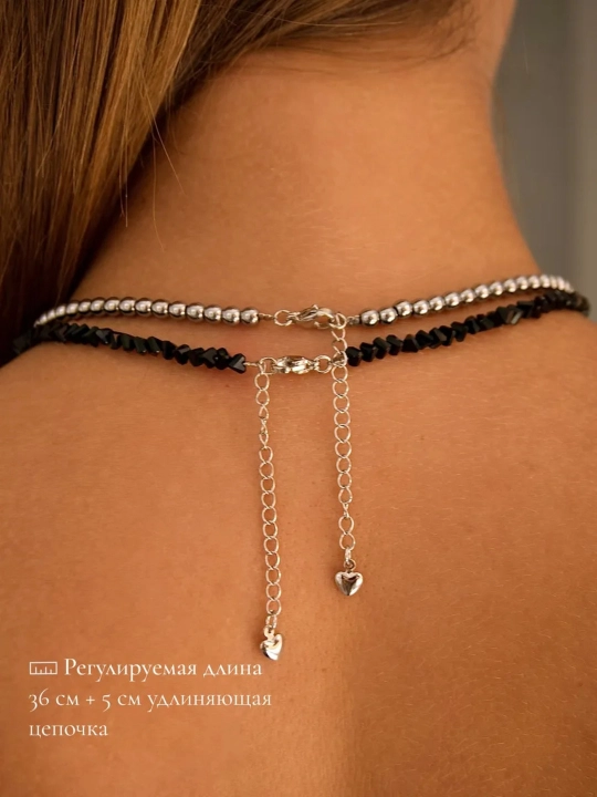 Elegant 4 tasi 1 da choker, ayollar nozik yurak zanjir taqinchoqlari, ayollar marjonlari