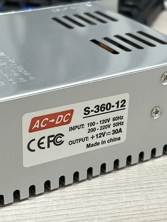 Блок питания 12V 30A в металлическом корпусе Power Supply
