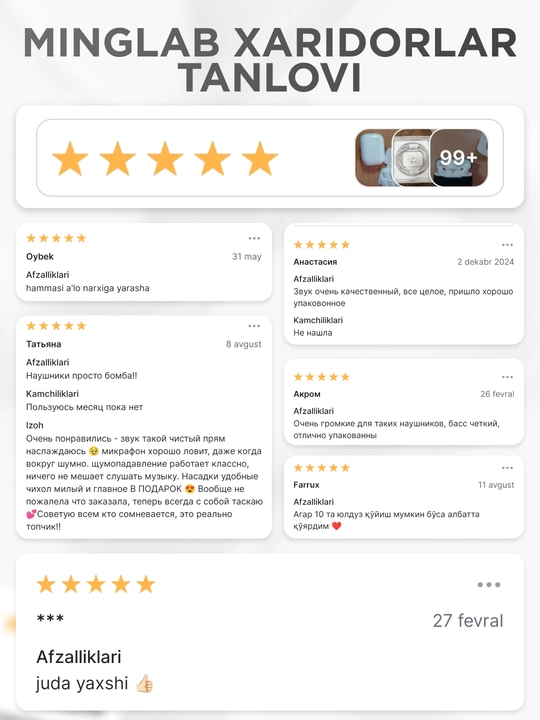 iPhone va Android uchun Pods 3 Premium simsiz minigarnituralari, changyutgichsiz, g'ilof bilan birga