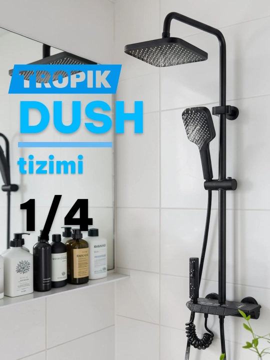 Смеситель для душа, тропический душ, 4 в 1, 027QH - 