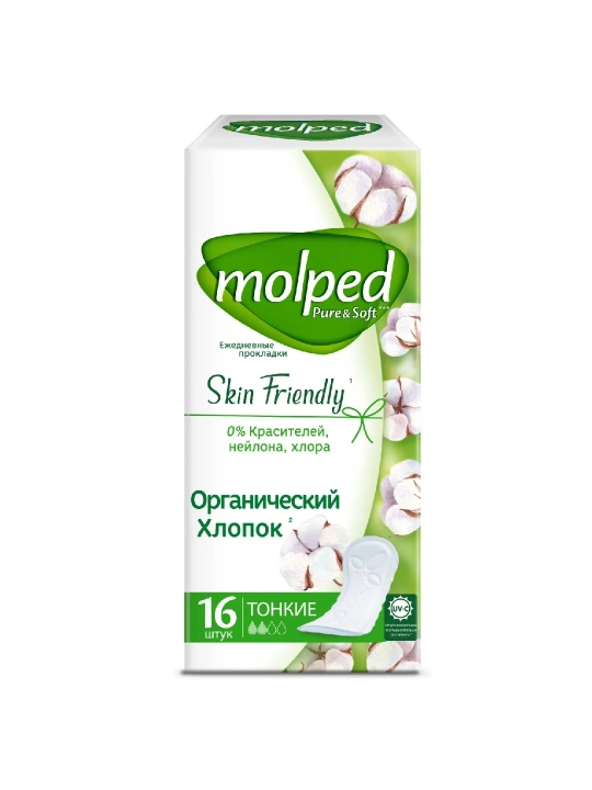 Прокладки ежедневные Pure & Soft 16 шт Molped - 
