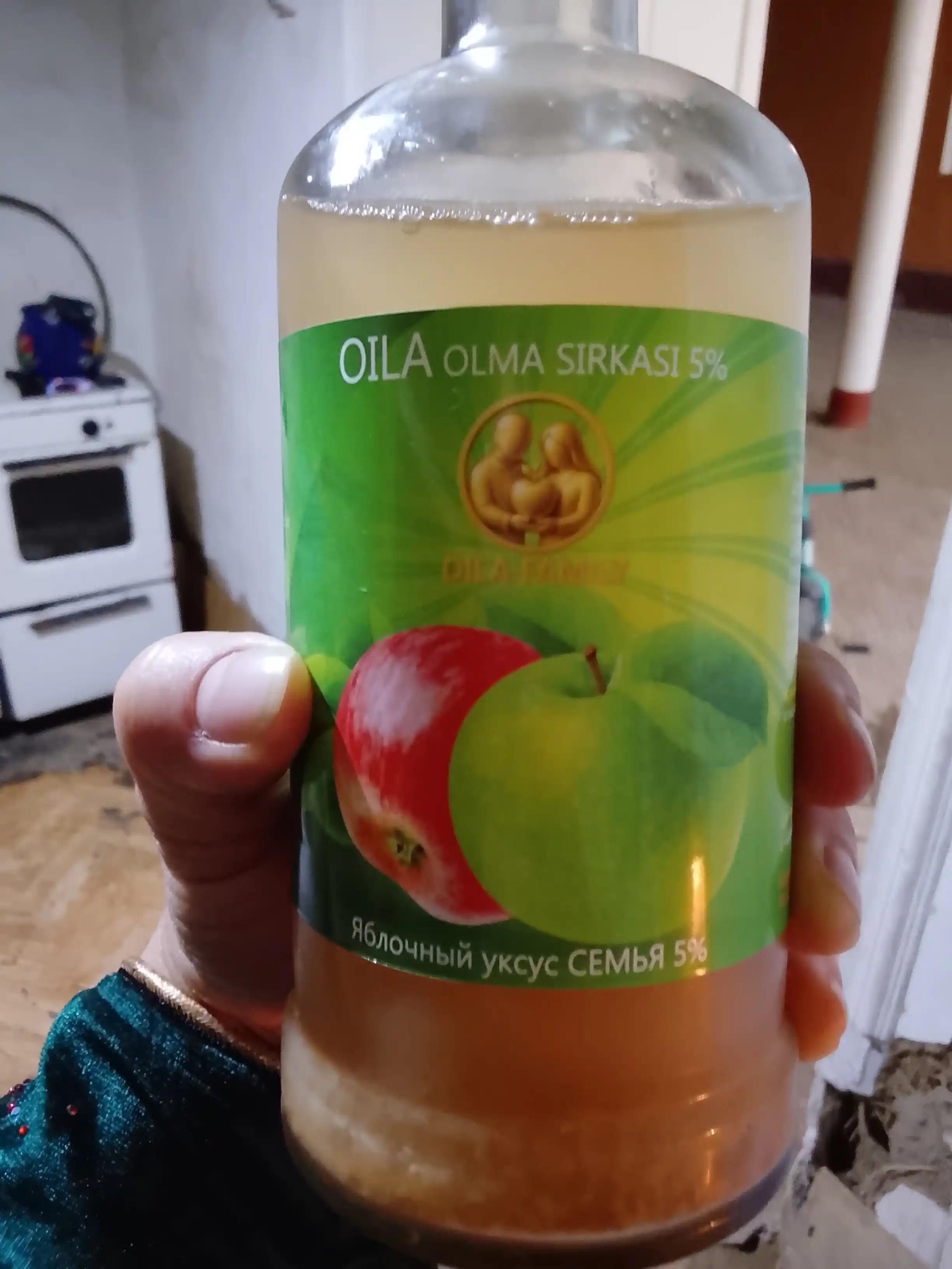 "Oila" filtrlanmagan olma sirkasi 5% (0,5 l) - uyda tayyorlangan ta’mi
