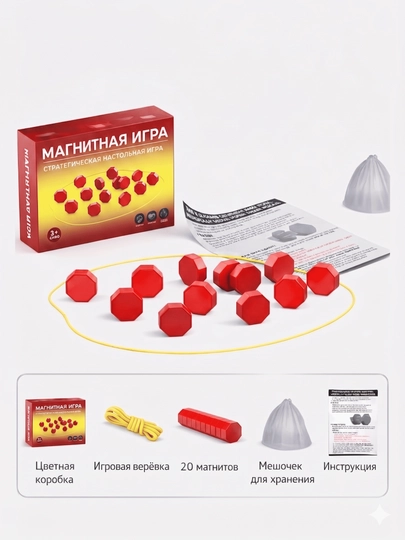 MagnoMind – Магнитная стратегическая игра — FLYBUY-702726-АЛЫЙ