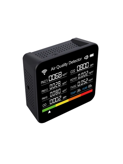 Havo analizatori 14 in 1, CO2 PM2.5 TVOC HCHO WiFi Tuya, Type-C 10
