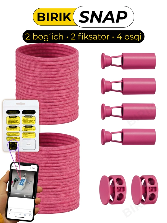 BIRIK SNAP elastik bog‘ichlar metall fiksator bilan