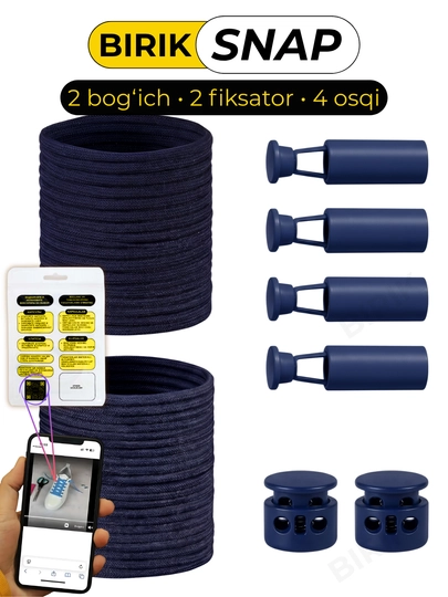 BIRIK SNAP elastik bog‘ichlar metall fiksator bilan