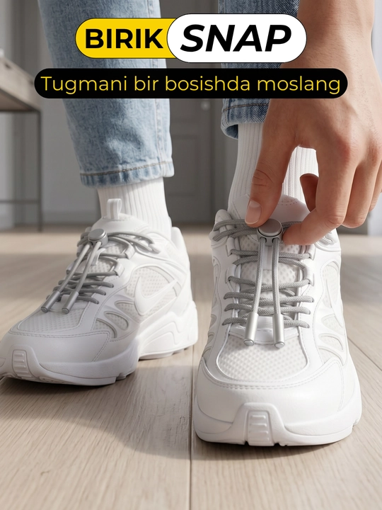 BIRIK SNAP эластичные шнурки с металлическим фиксатором