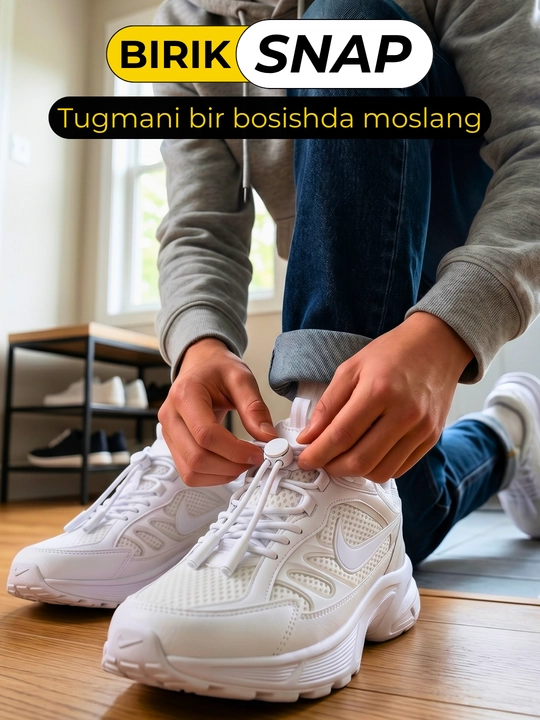 BIRIK SNAP эластичные шнурки с металлическим фиксатором