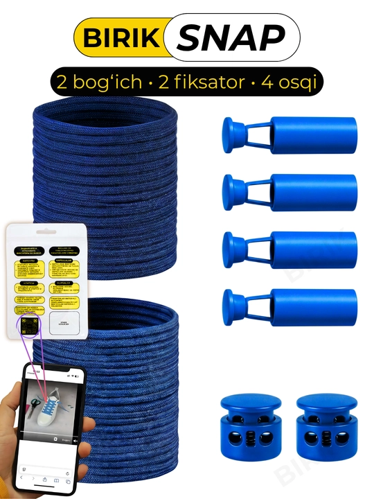 BIRIK SNAP elastik bog‘ichlar metall fiksator bilan