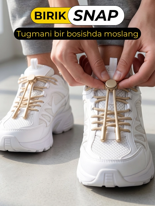 BIRIK SNAP эластичные шнурки с металлическим фиксатором