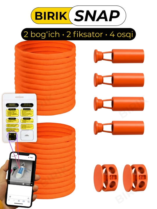 BIRIK SNAP elastik bog‘ichlar metall fiksator bilan