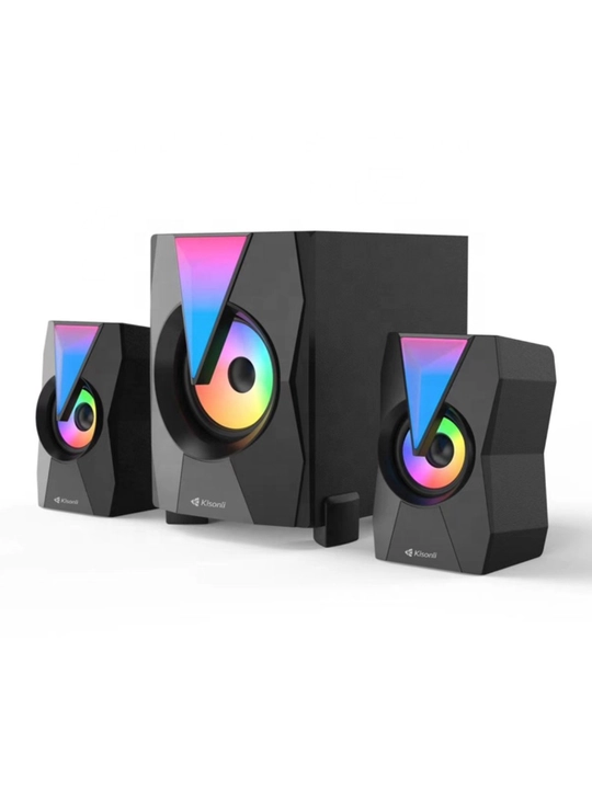 Kisonli TM-4000U 2.1 kolonkalar kuchli bass RGB USB AUX pult bilan