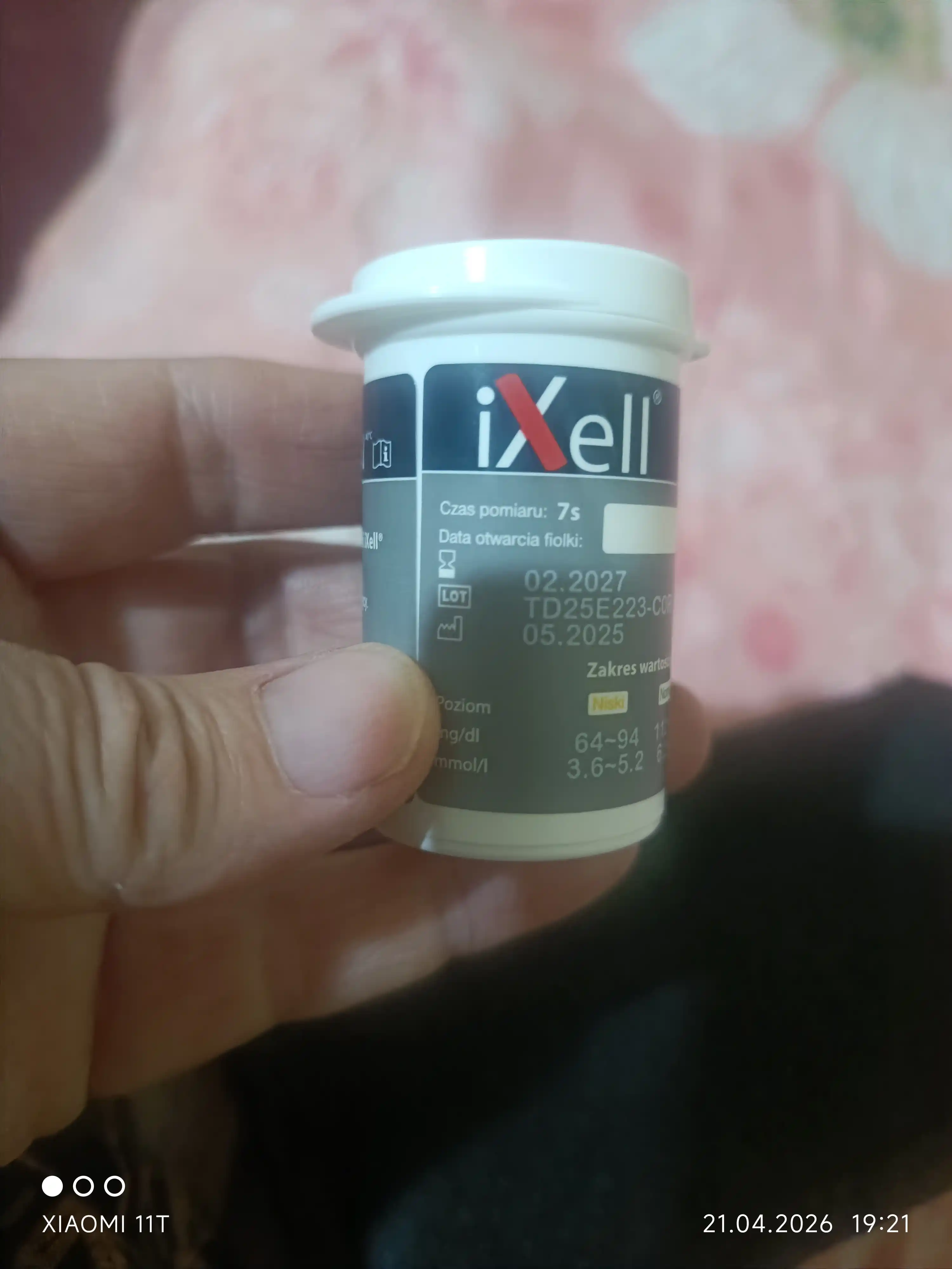Test-poloskalar IXell glyukoza o'lchagichi uchun, 50 dona