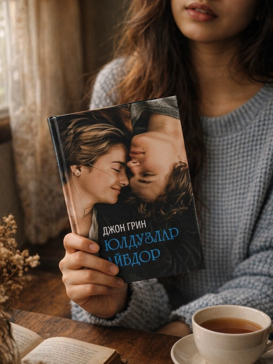 Jon Grin Yulduzlar Aybdor kitobi, Qattiq muqova, Bestseller roman, Sevgi va hayot