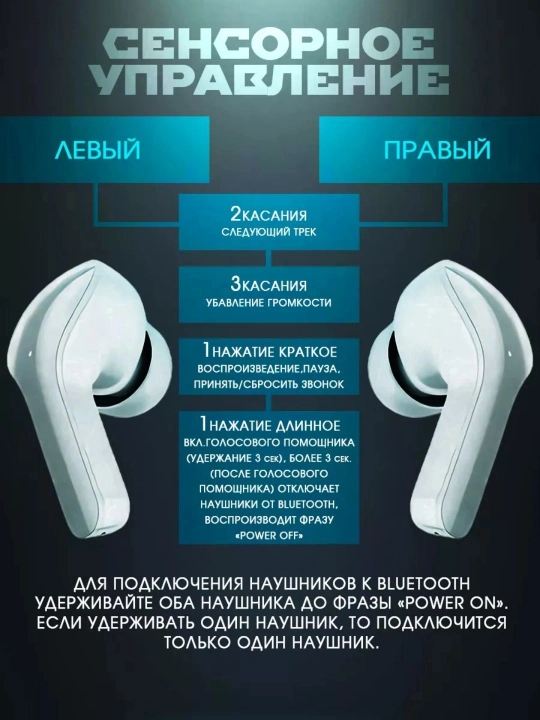 Simsiz quloqchinlar displeyli, mikrofonli, shovqinni kamaytiruvchi – Bluetooth 5.3