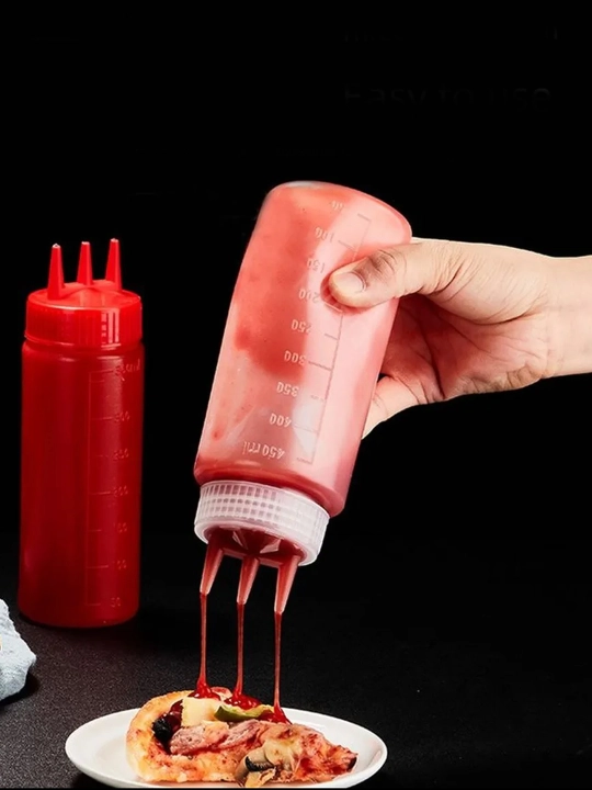Ketchup, mayonez va ziravorlar uchun souslar uchun plastik idish-dispenser