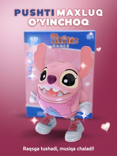 Интерактивная игрушка: танцует, поёт и повторяет слова — TRTOYS-YUMSHOQOYIN1-РОЗОВ
