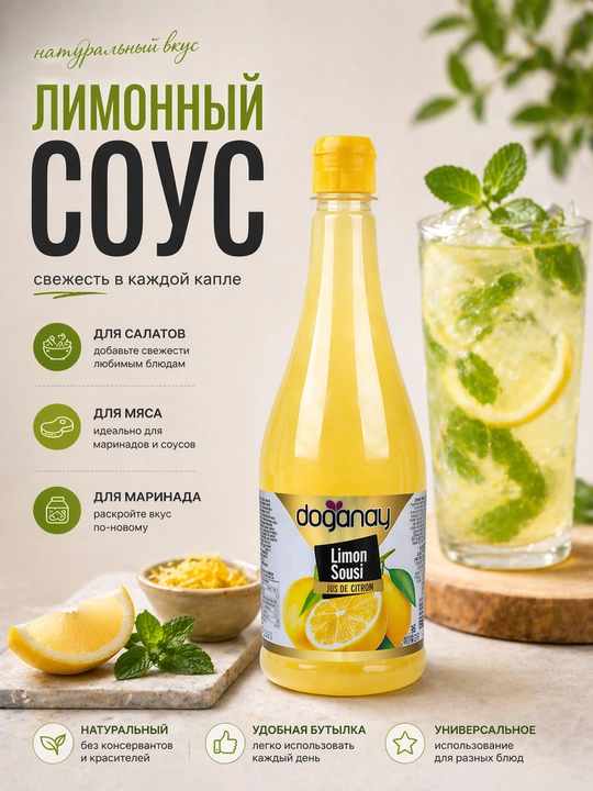 Limon sousi Doganay Nare, 500 ml (Turkiya) - 