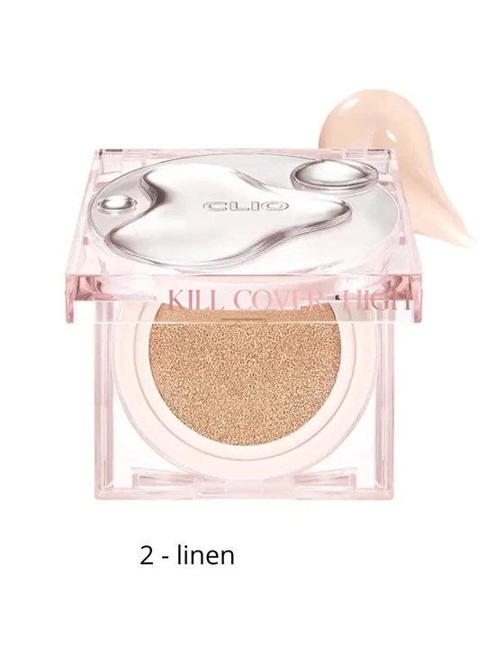 Увлажняющий и стойкий кушон с запаской Clio Kill Cover Mesh Glow Cushion Set spf 50+++ - 