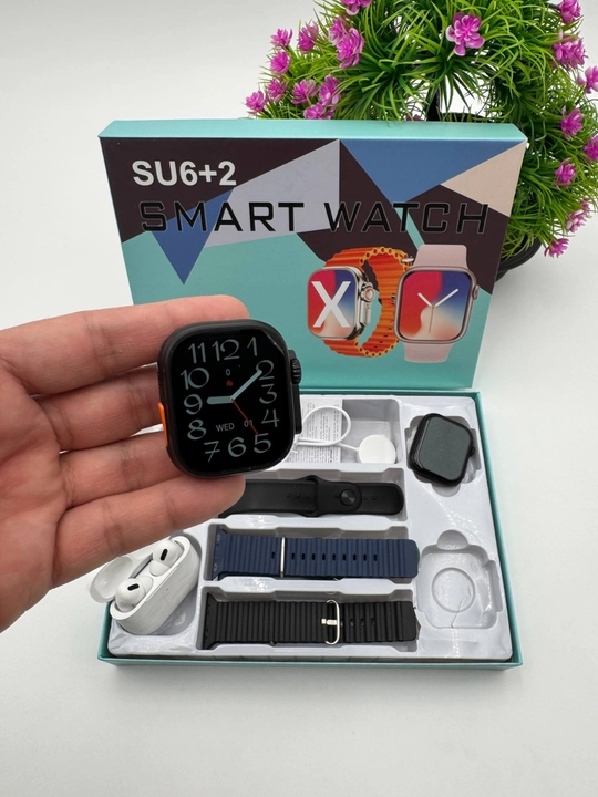 Smart Watch Ultra и Smart Watch 10, наушники Pods 2, ремешки 8–10 штук