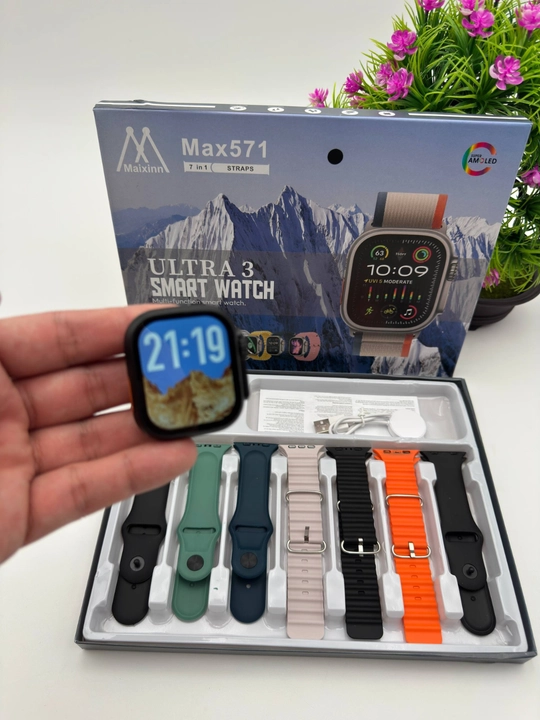 Smart Watch Ultra и Smart Watch 10, наушники Pods 2, ремешки 8–10 штук